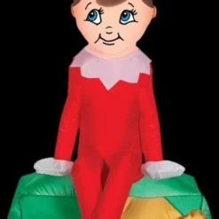 Airblown Elf On Present