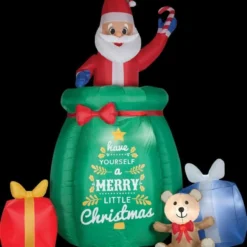 Animated Airblown Popup Santa