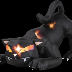 "Black Cat With Turning Head" Air-blown Inflatable Halloween Decoration
