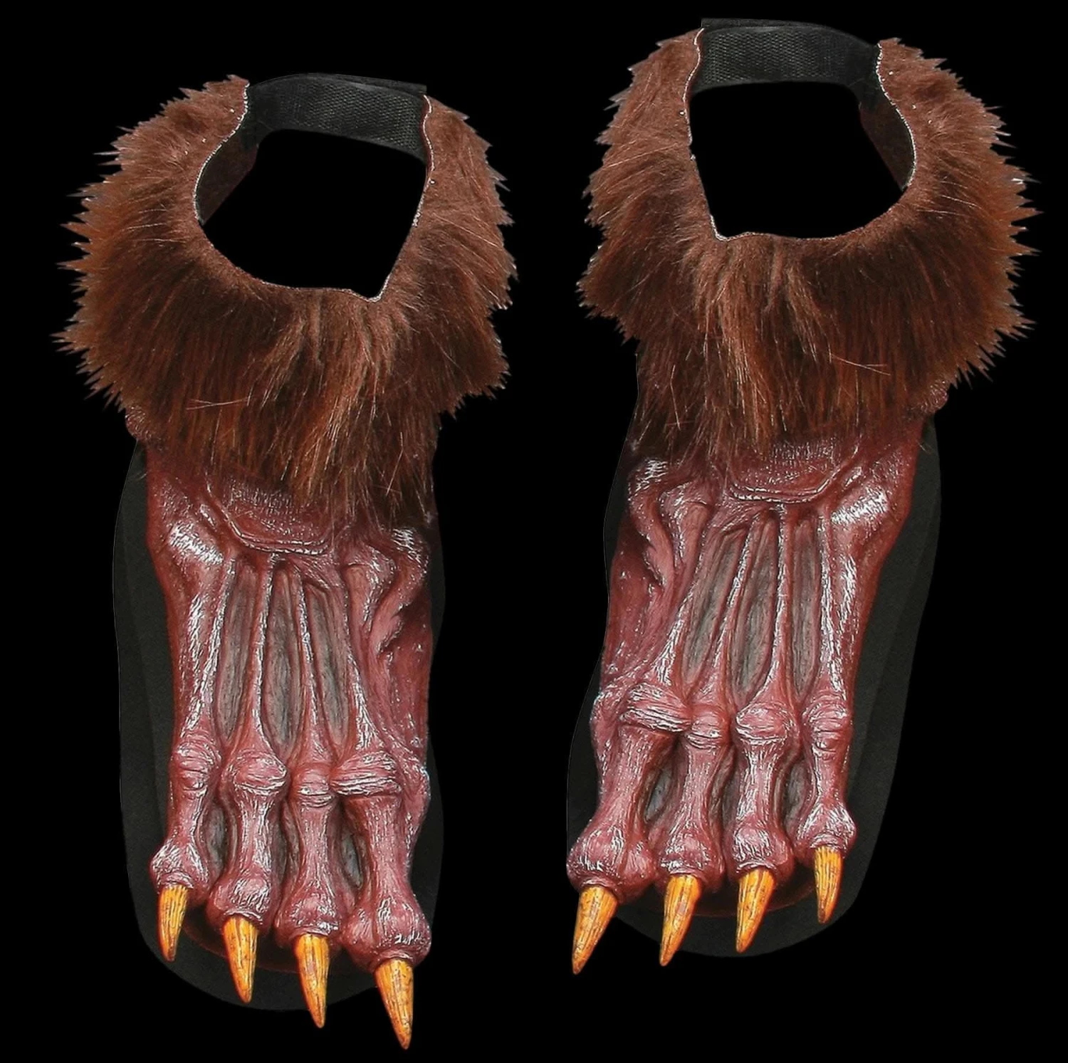 "Brown Werewolf Shoe Covers" Halloween Costume Accessory 1 "Brown Werewolf Shoe Covers" Halloween Costume Accessory
