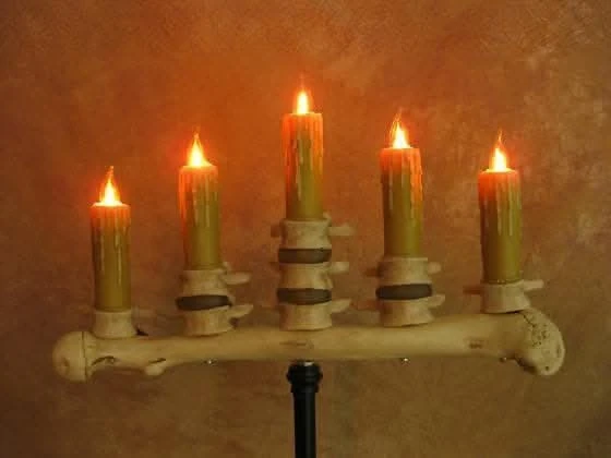 "Candelabra Table Top Halloween Prop W/ 5 Flicker Candles" Haunted House Lighting 3 "Candelabra Table Top Halloween Prop W/ 5 Flicker Candles" Haunted House Lighting - Image 3