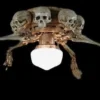 "Ceiling Fan With Skeleton Arms, Skulls, And Light" Haunted House Lighting