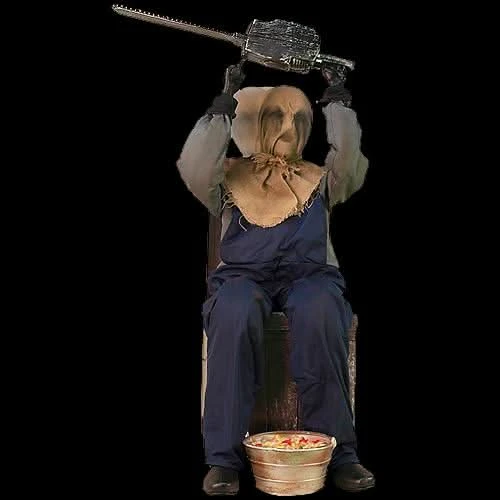 Chainsaw Greeter Animated Halloween Prop 1 Chainsaw Greeter Animated Halloween Prop
