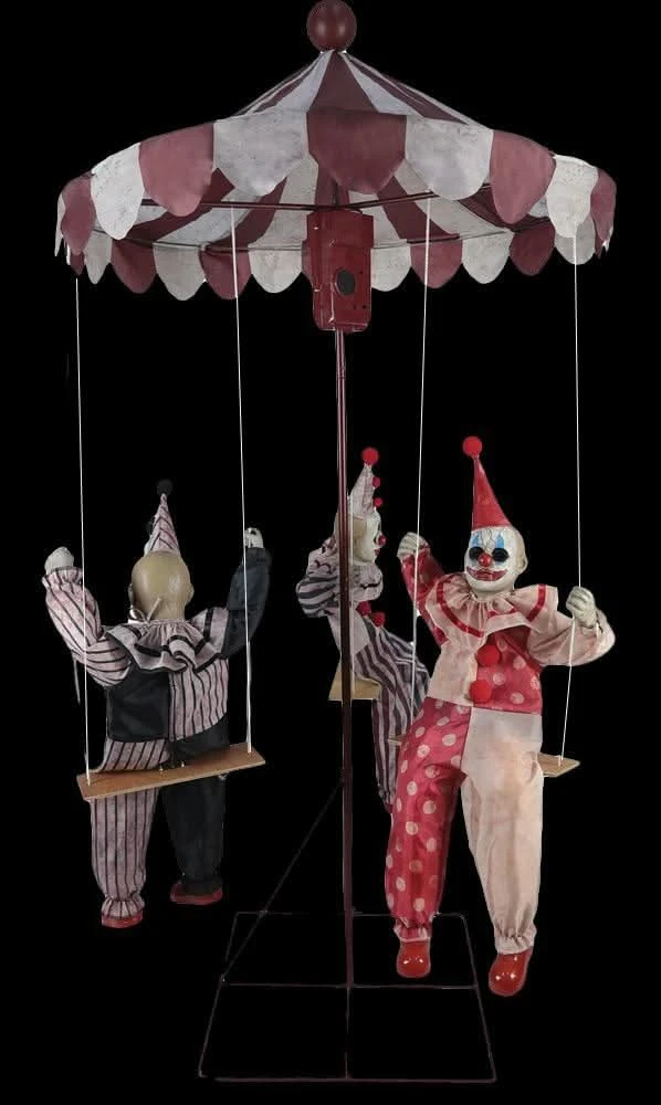 "Clown Go-Round" Electric Animated Halloween Prop 1 "Clown Go-Round" Electric Animated Halloween Prop