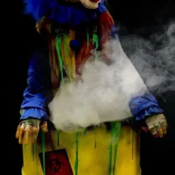 Evil Clown Barrel Fright Scare Animatronic