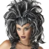 "Evil Sorceress - Black And White" Halloween Wig