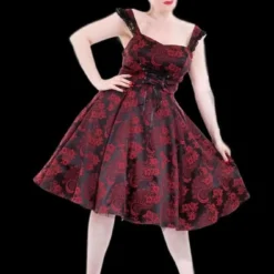 "Gothic Ghoul Dress In Red" HD Hollywood Costume