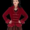 "Gothic Vampiress Jacket In Red Velvet" HD Hollywood Costume