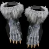 "Grey Werewolf Feet Shoe Covers" Halloween Costume Accessory
