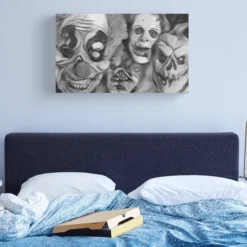 Horror Faces Canvas Print 5 Horror Faces Canvas Print -Halloween Mask Shop horror faces canvas print 29934383628336