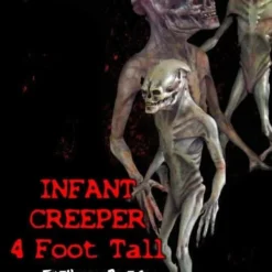 "Infant Creeper" Professional Halloween Alien Prop - 4 Feet Tall