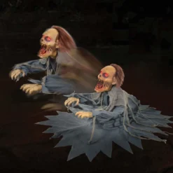 "Lunging Zombie Reaper" Electric Animated Halloween Prop - Open Box