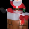 "Santa Climbing" Animated Air-blown Inflatable Christmas Decoration