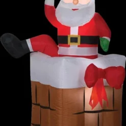 "Santa Climbing" Animated Air-blown Inflatable Christmas Decoration