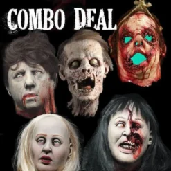 "Severed Heads Halloween Props" - 5x Package Deal