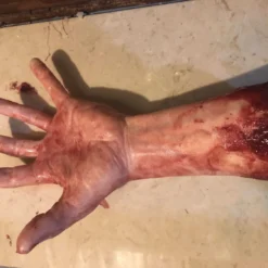 "Severed Left Male Hand - Silicone" Human Body Part Halloween Prop -Halloween Mask Shop severed left male hand silicone human body part halloween prop 11943713144880