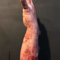 "Shark Bite Silicone Arm" Bloody Body Part Prop -Halloween Mask Shop shark bite silicone arm bloody body part prop 11943703412784