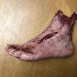 "Silicone Severed Left Female Foot" Body Parts Halloween Prop -Halloween Mask Shop silicone severed left female foot body parts halloween prop 11943768850480
