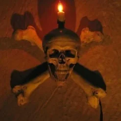 "Skull/Femur Bone Wall Sconce" Haunted House Lighting -Halloween Mask Shop skull femur bone wall sconce haunted house lighting 23613103873