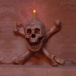 "Skull/Femur Bone Wall Sconce" Haunted House Lighting -Halloween Mask Shop skull femur bone wall sconce haunted house lighting 8180007105