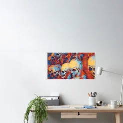 Skull Poster -Halloween Mask Shop skull poster 29931461967920