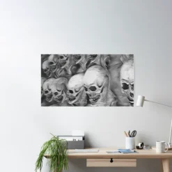 Skull Poster -Halloween Mask Shop skull poster 29931462033456