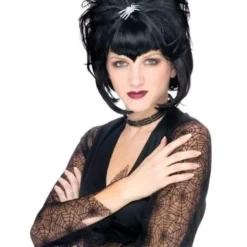 "Spiderella Black Bouffant" Halloween Wig
