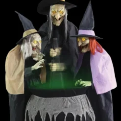 "Stitchwick Sisters" Electric Animated Halloween Witch Prop