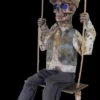 "Swinging Skeletal Boy" Electric Animated Halloween Prop