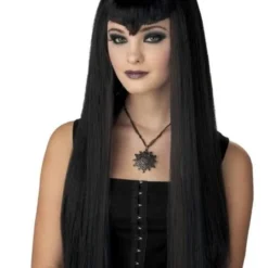 "Vampire - Straight Black Hair" Halloween Wig