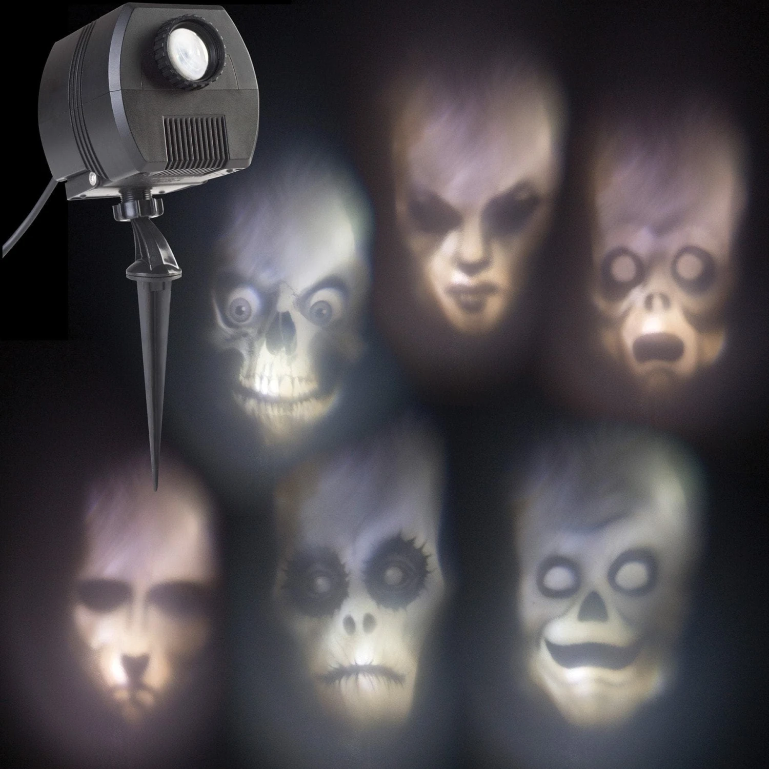 "White Faces - Light Show Projector" Haunted House Lighting Effects 1 "White Faces - Light Show Projector" Haunted House Lighting Effects